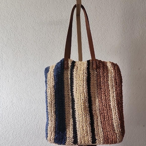 Nordstrom Handbags - Nordstrom Multicolor Striped Tote Bag